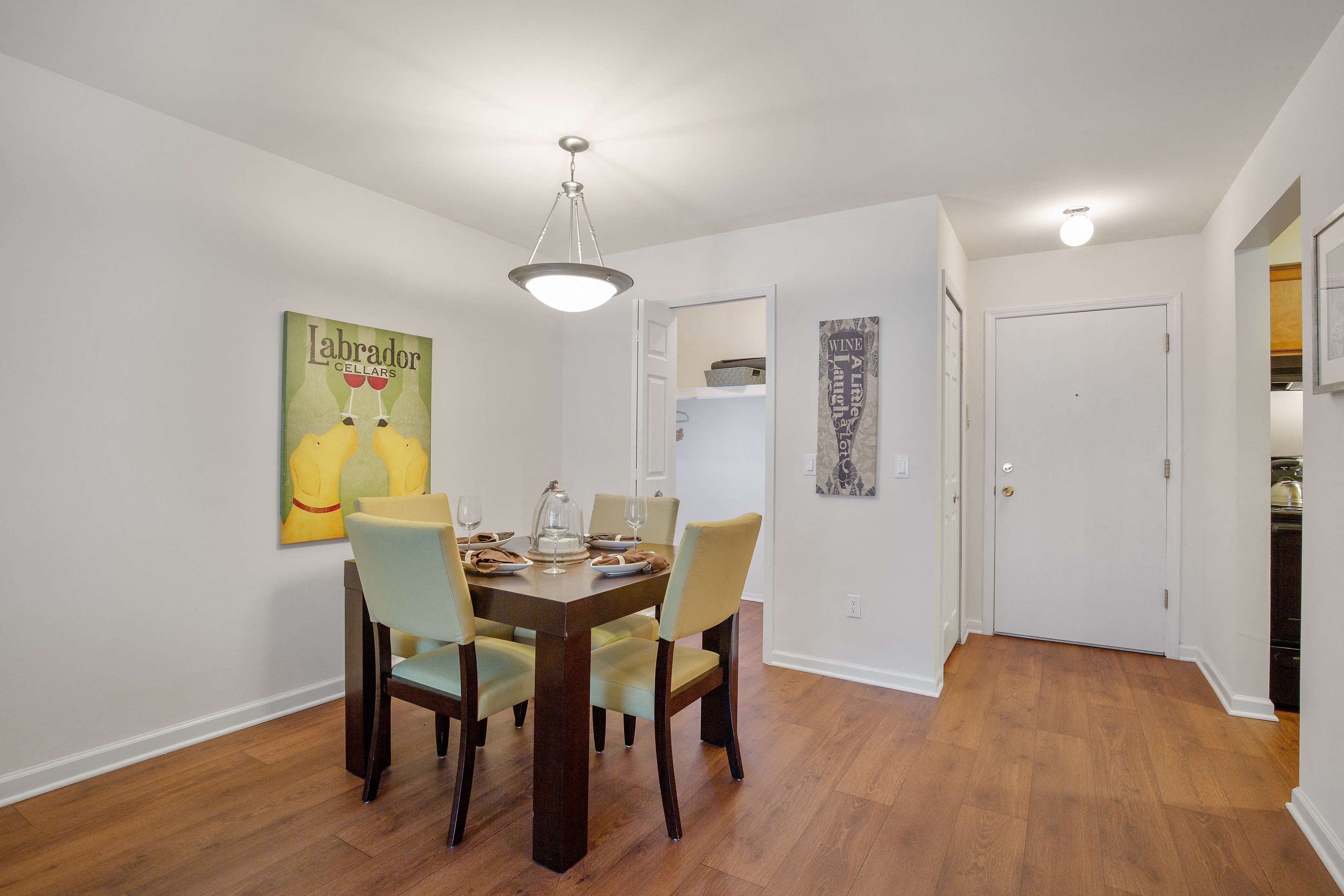 Spacious dining room area at Lakeside Village Apartments in Clinton Township, MI